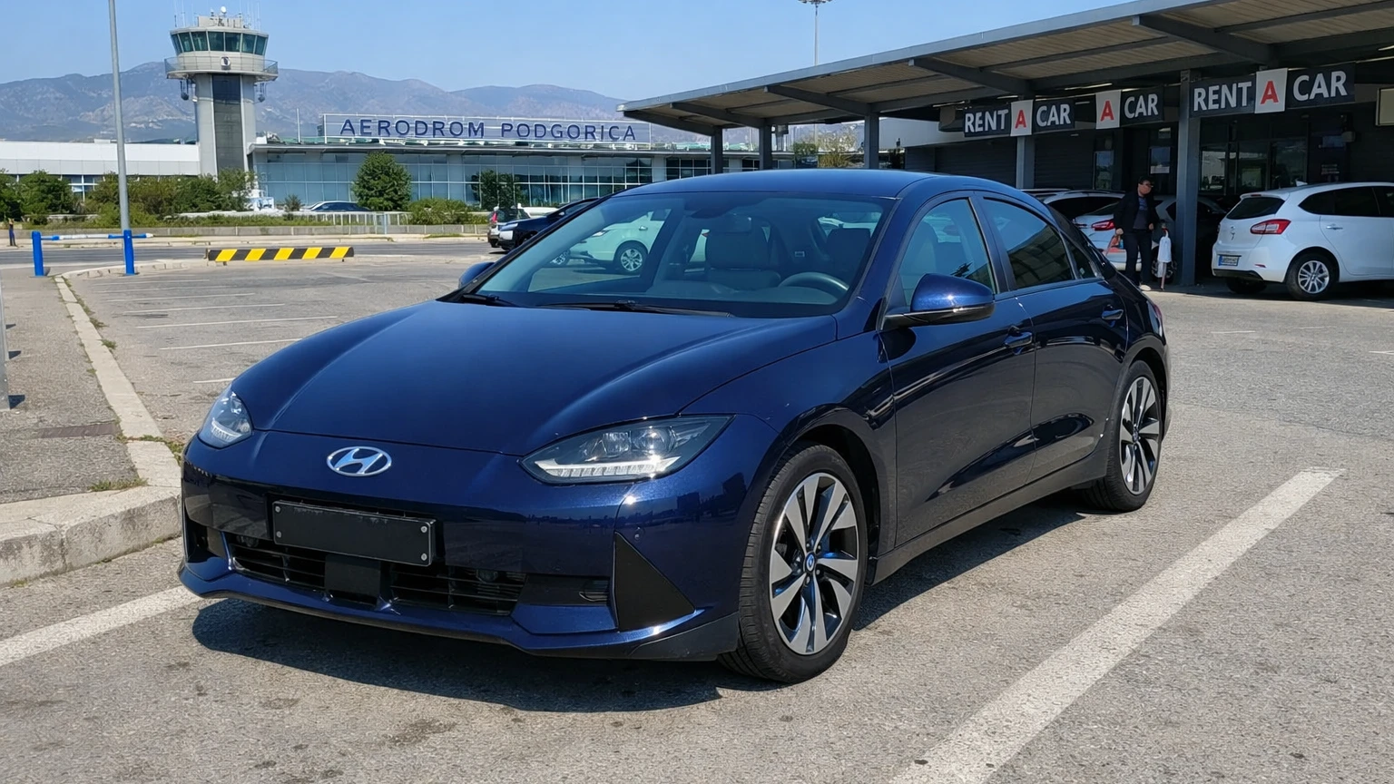 Hyundai Ioniq 6 electric car hire in Podgorica for eco-conscious travelers